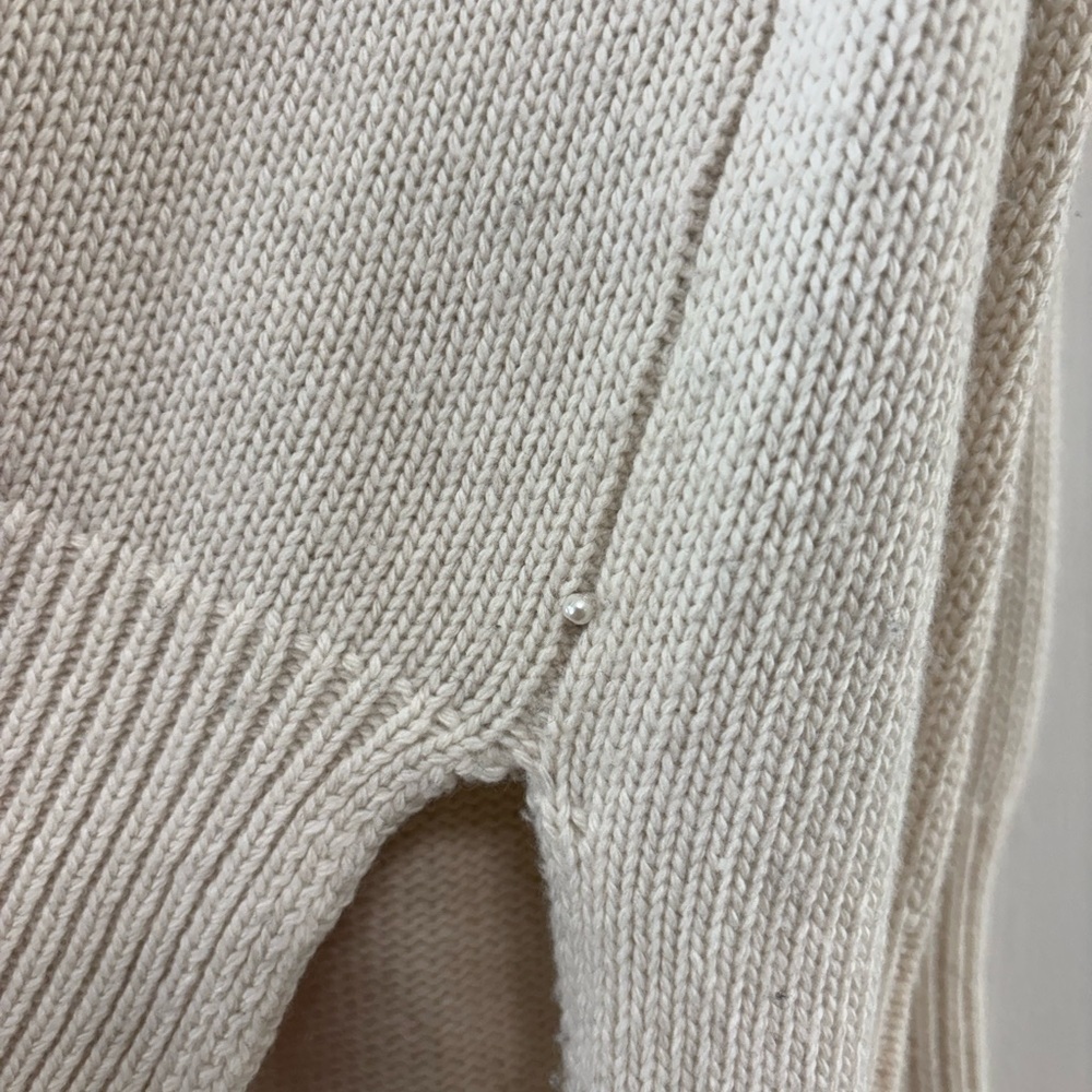 Pearl by Lela Rose Black Cream Yin Yang Wool Cashmere Blend oversized sweater S - Picture 6 of 10